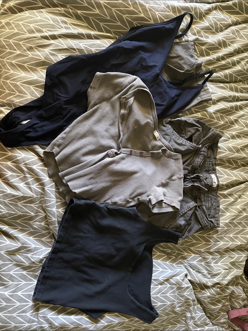 Garage Black and Gray Women's Camisoles and Tops Mix